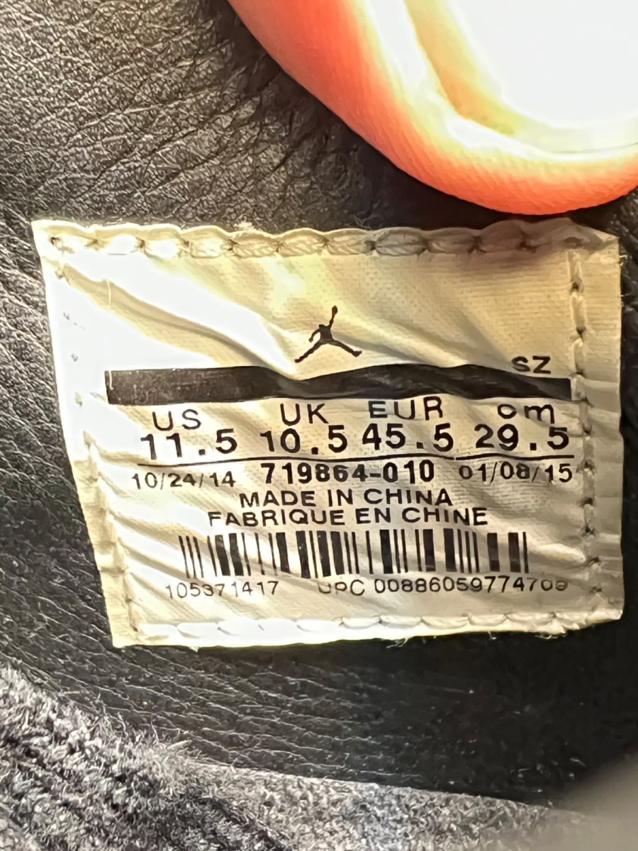 Jordan 4 Retro 11Lab4 Black 11.5 (Heavily Worn Pre-Owned)JordanBlack/White - Image 7