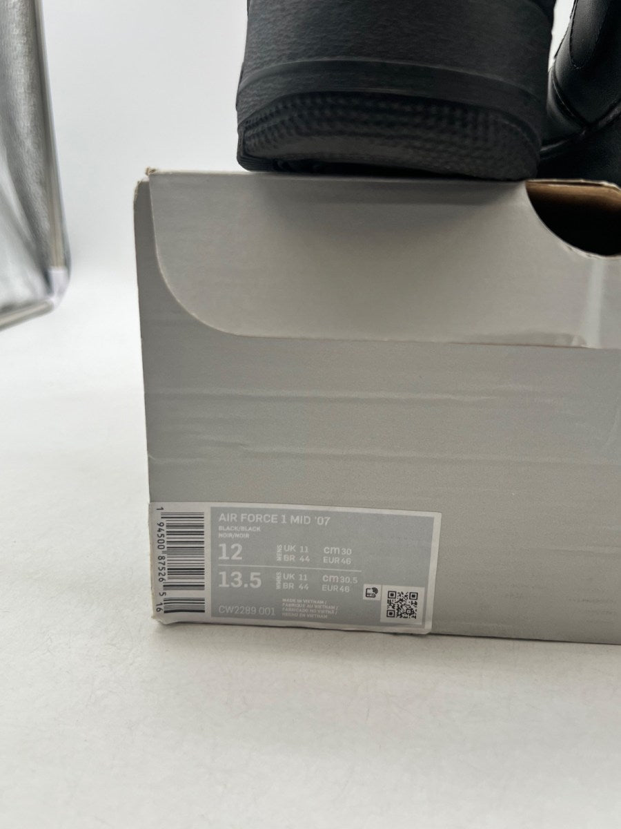 Nike Air Force 1 Mid '07 Black (Size 12) - Image 6