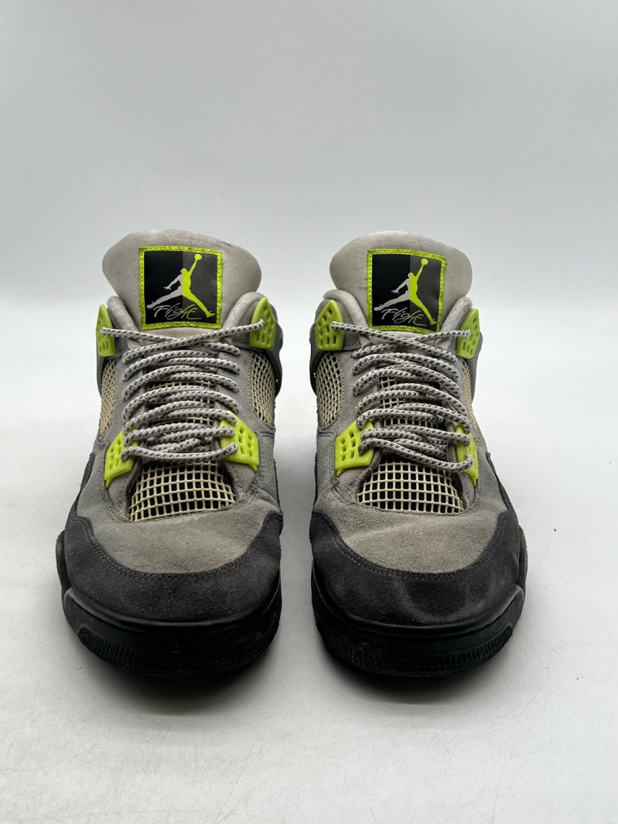 Jordan 4 Retro SE 95 Neon 13 (Heavily Worn Pre-Owned)JordanCool Grey/Volt-Wolf Grey-Anthracite - Image 2