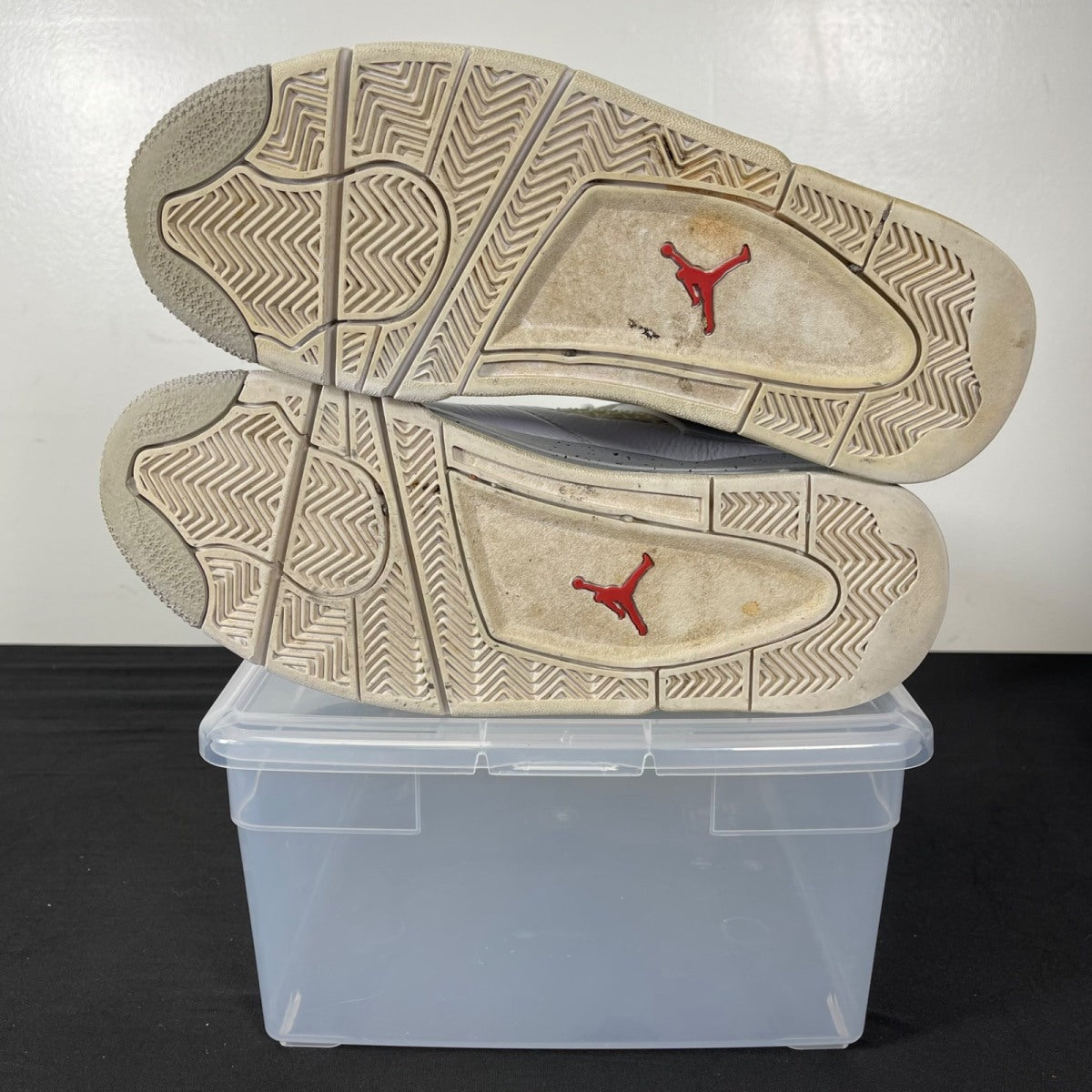 Jordan 4 Retro White Oreo (2021) 9.5 (Moderately Worn Pre-Owned)JordanWhite/Tech Grey-Black-Fire Red - Image 5