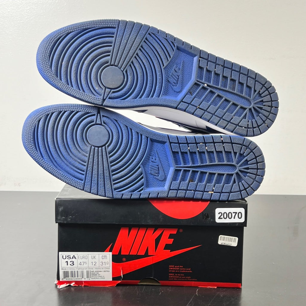 Jordan 1 Retro Storm Blue 13 (Lightly Worn Pre-Owned)JordanBlue/White-Storm Blue - Image 6