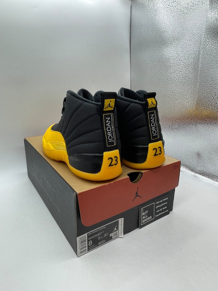 Jordan 12 Retro Black University Gold 8 (Moderately Worn Pre-Owned) - Image 4