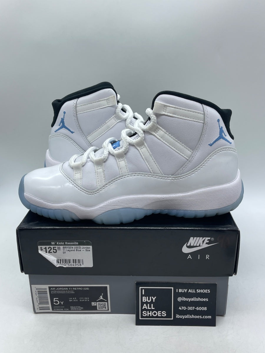 Jordan 11 Retro Legend Blue (2024) (GS) 5Y (Heavily Worn Pre-Owned) - Image 1