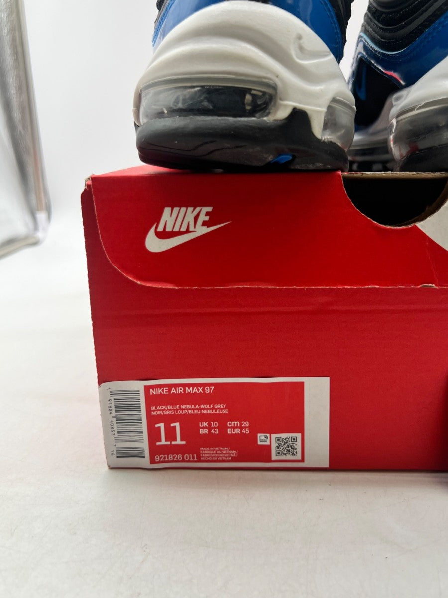 Nike Air Max 97 Black Blue Nebula 11 (Lightly Worn Pre-Owned) - Image 6