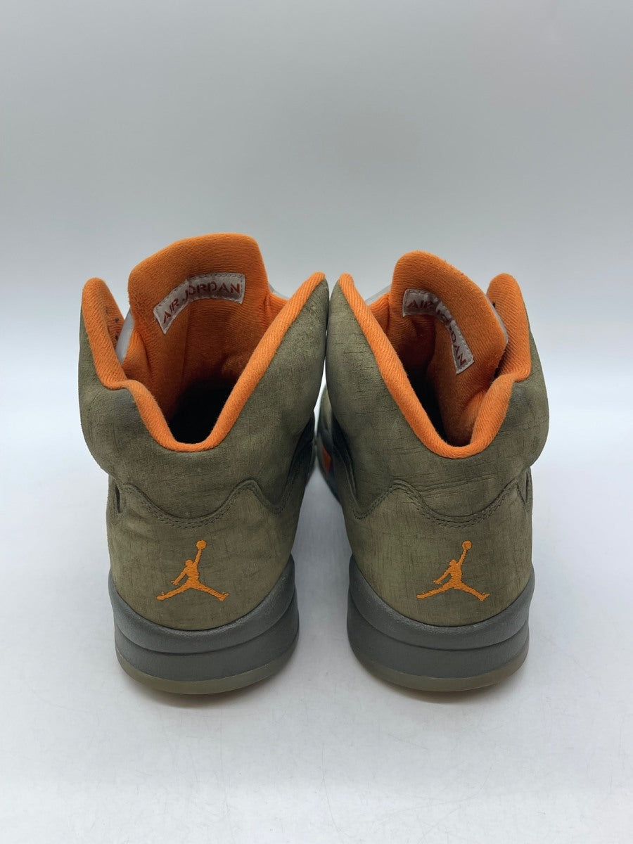 Jordan 5 Retro Olive (2024) 12 (Moderately Worn Pre-Owned)JordanArmy Olive/Solar Orange - Image 3