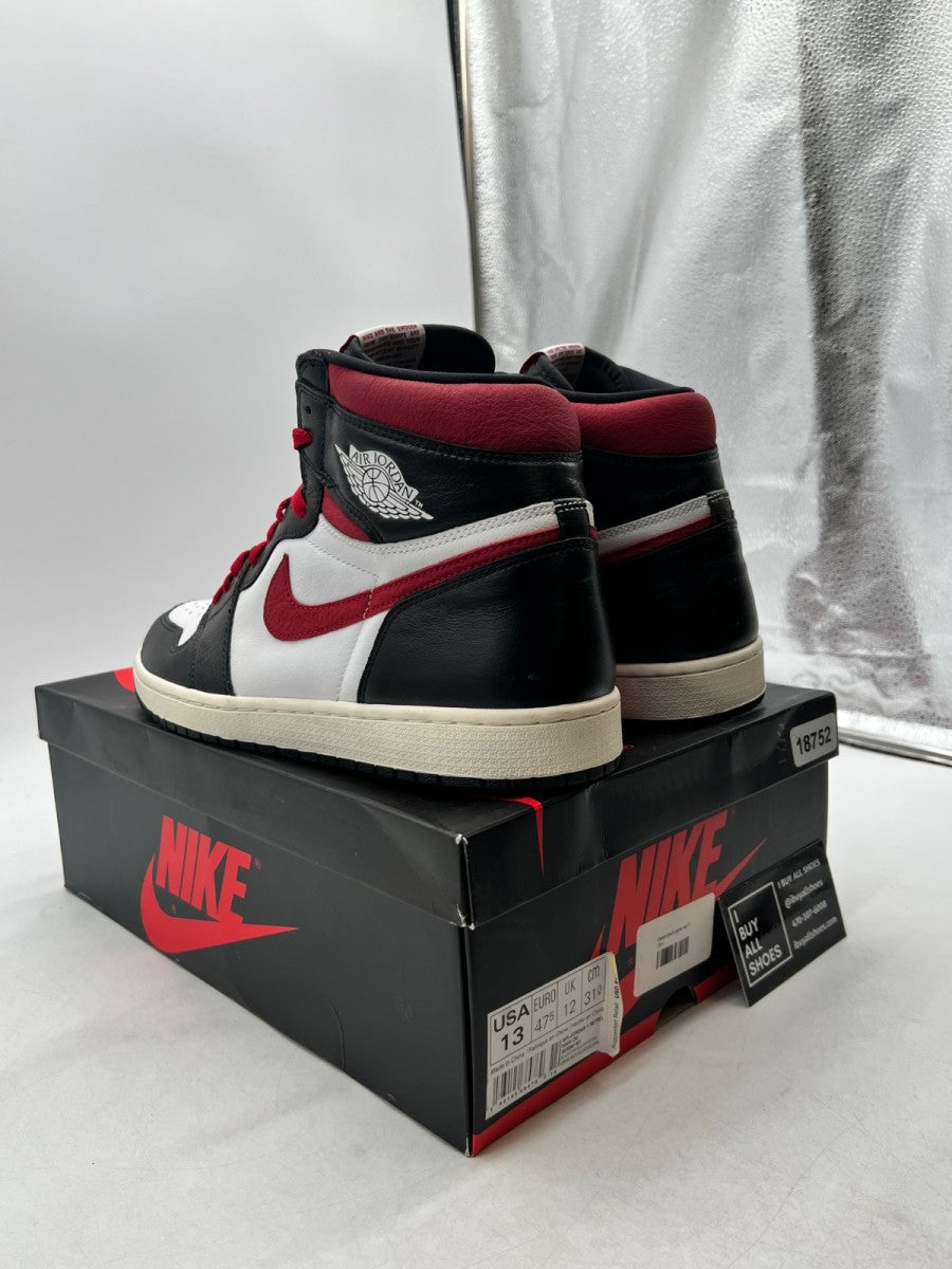 Jordan 1 Retro High Black Gym Red 13 (Lightly Worn Pre-Owned) - Image 4