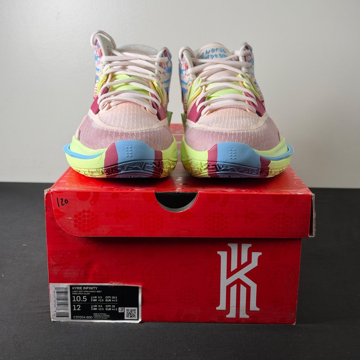 Nike Kyrie Infinity 1 World 1 People Sweet Beet Volt (Size 10.5) - aux