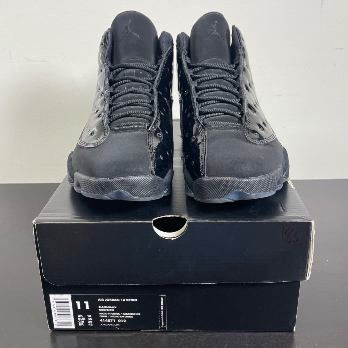 Jordan 13 Retro Cap and Gown 11 (Moderately Worn Pre-Owned)JordanBlack/Black - Image 2