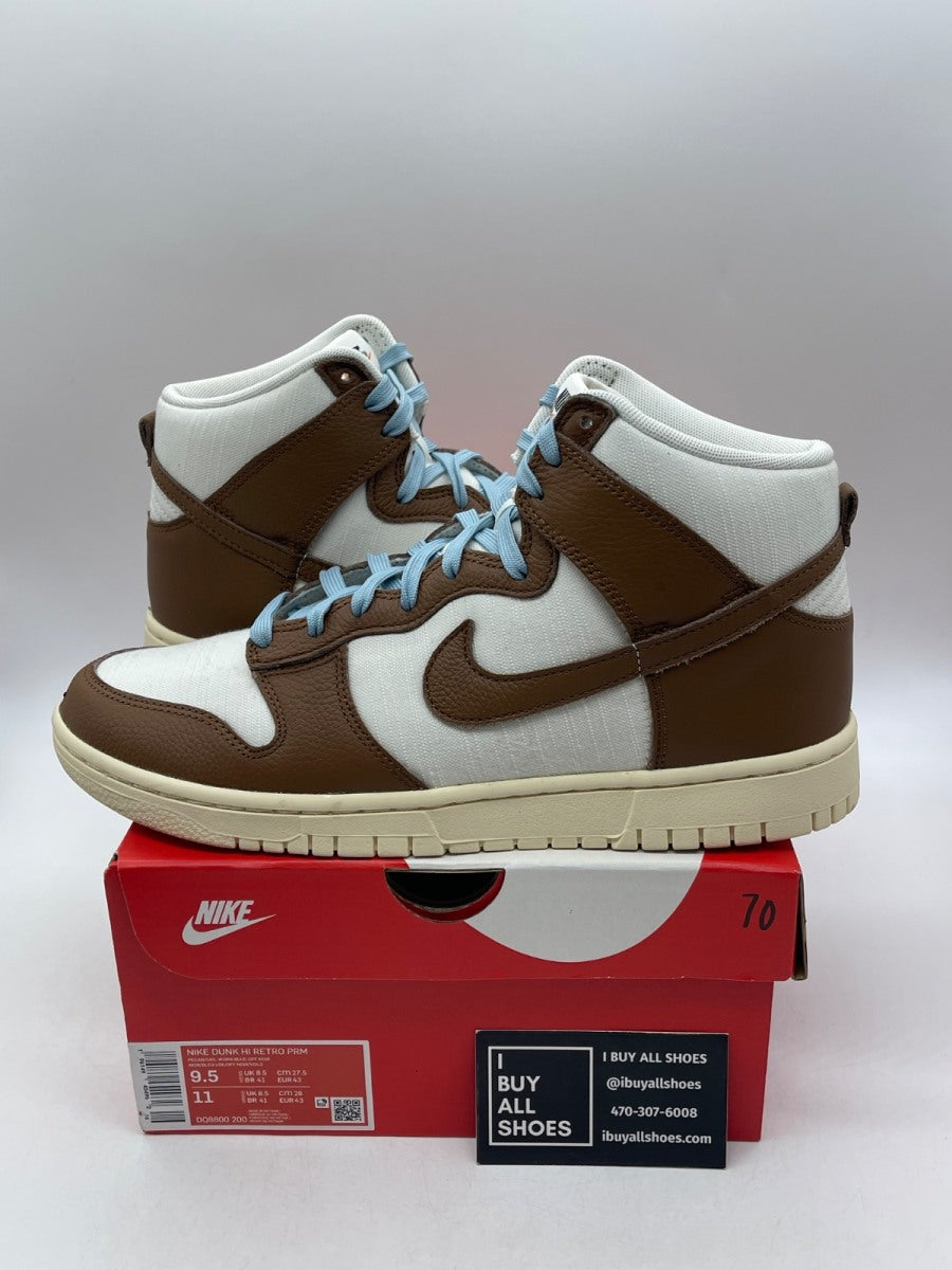 Nike Dunk High PRM Vintage Pecan Sail 9.5 (Moderately Worn Pre-Owned) - Image 1