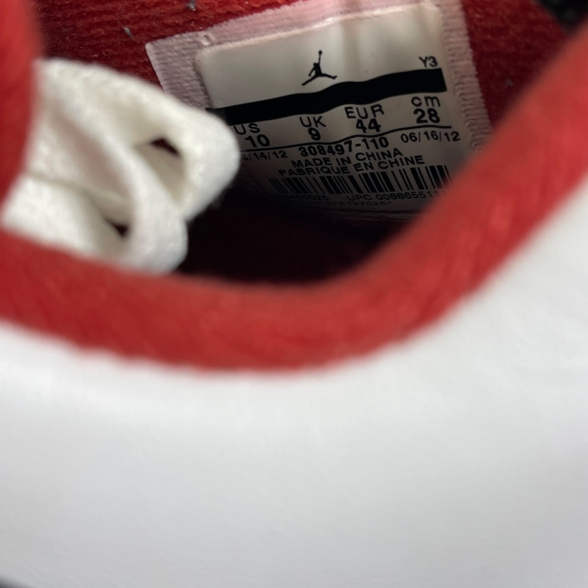 Jordan 4 Retro Fire Red (2012) 10 (Moderately Worn Pre-Owned)JordanWhite/Varsity Red-Black - Image 6