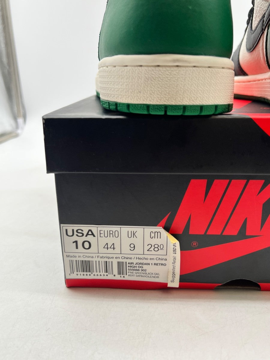Jordan 1 Retro High Pine Green 10 (Moderately Worn Pre-Owned) - Image 3