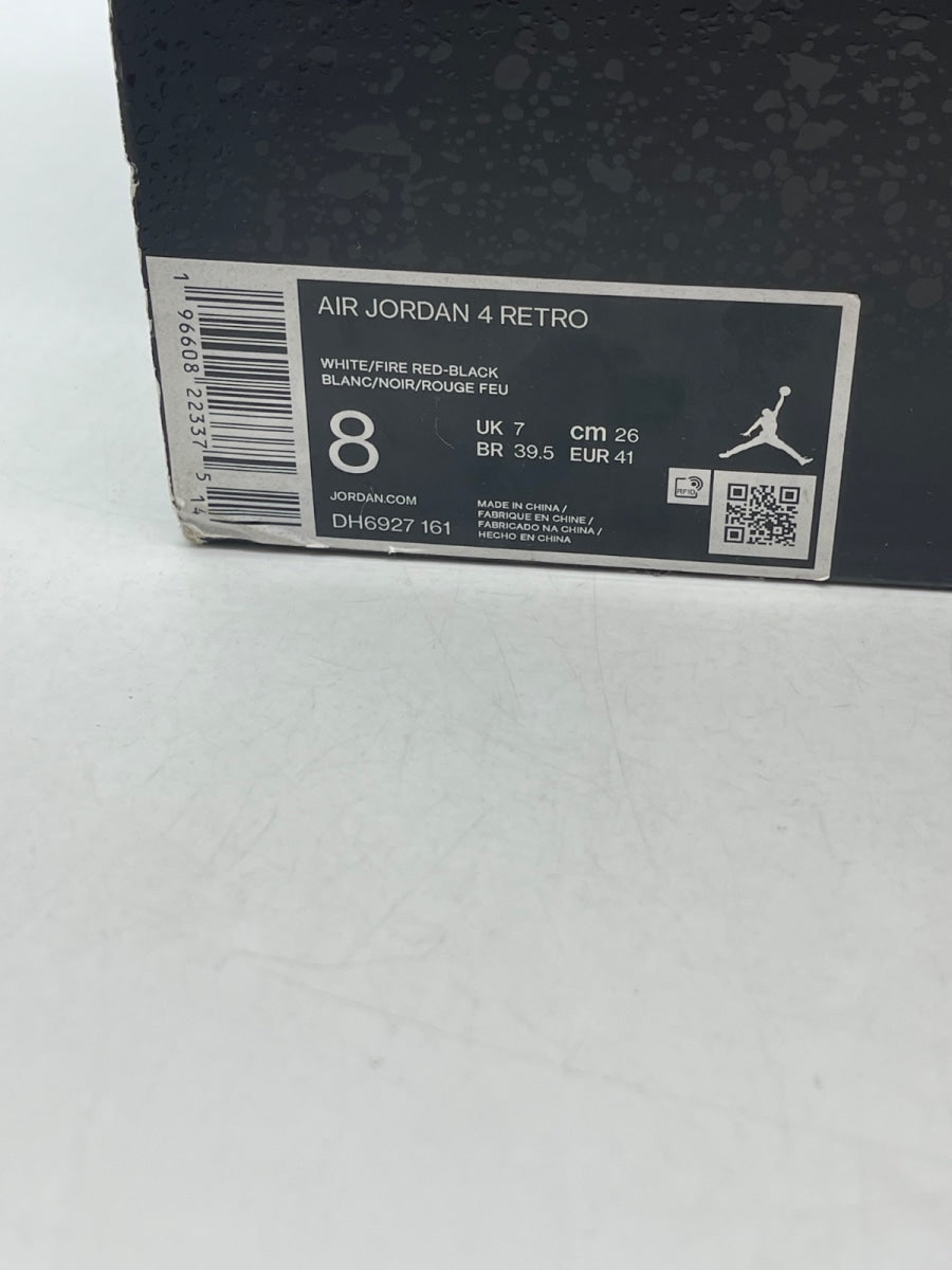 Jordan 4 Retro Red Cement 8 (Moderately Worn Pre-Owned)JordanWhite/Fire Red/Black/Neutral Grey - Image 9