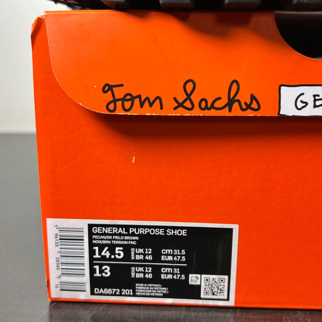 NikeCraft General Purpose Shoe Tom Sachs Field Brown 14.5W / 13M (Lightly Worn Pre-Owned)NikeCraftPecan/Dark Field Brown-Dark Field Brown - Image 3