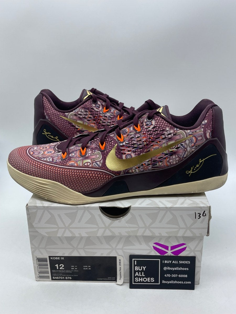 Nike Kobe 9 EM Low Silk 12 (Moderately Worn Pre-Owned) - Image 1