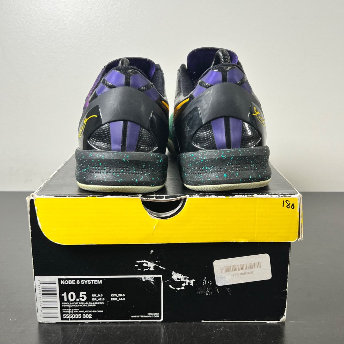 Nike Kobe 8 Easter 10.5 (Moderately Worn Pre-Owned)NikeFiberglass/Court Purple-Black-Laser Purple - Image 5
