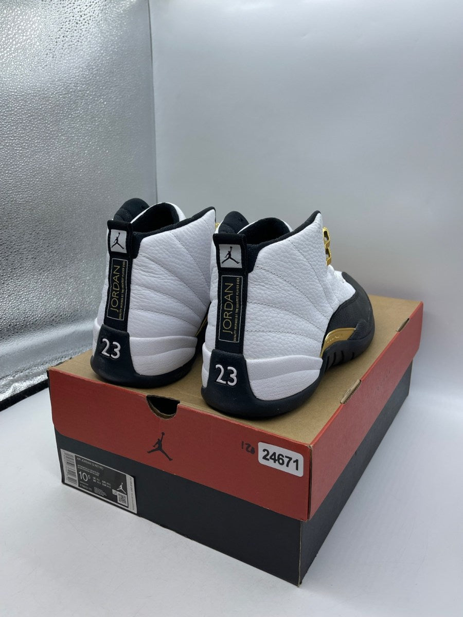 Jordan 12 Retro Royalty Taxi 10.5 (Moderately Worn Pre-Owned)JordanWhite/Black-Metallic Gold - Image 5