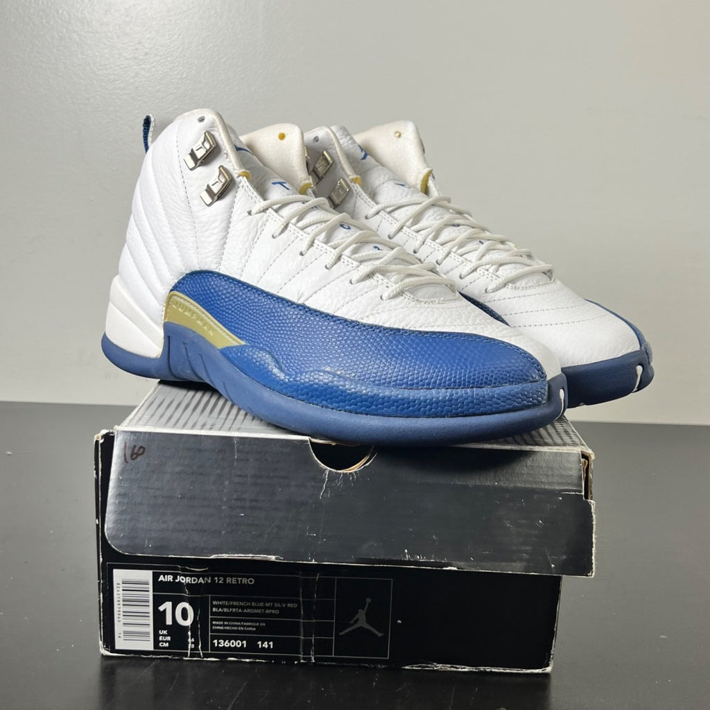 Jordan 12 Retro French Blue (2004) 10 (Lightly Worn Pre-Owned)JordanFrench Blue-Metallic Silver-Varsity Red - Image 1