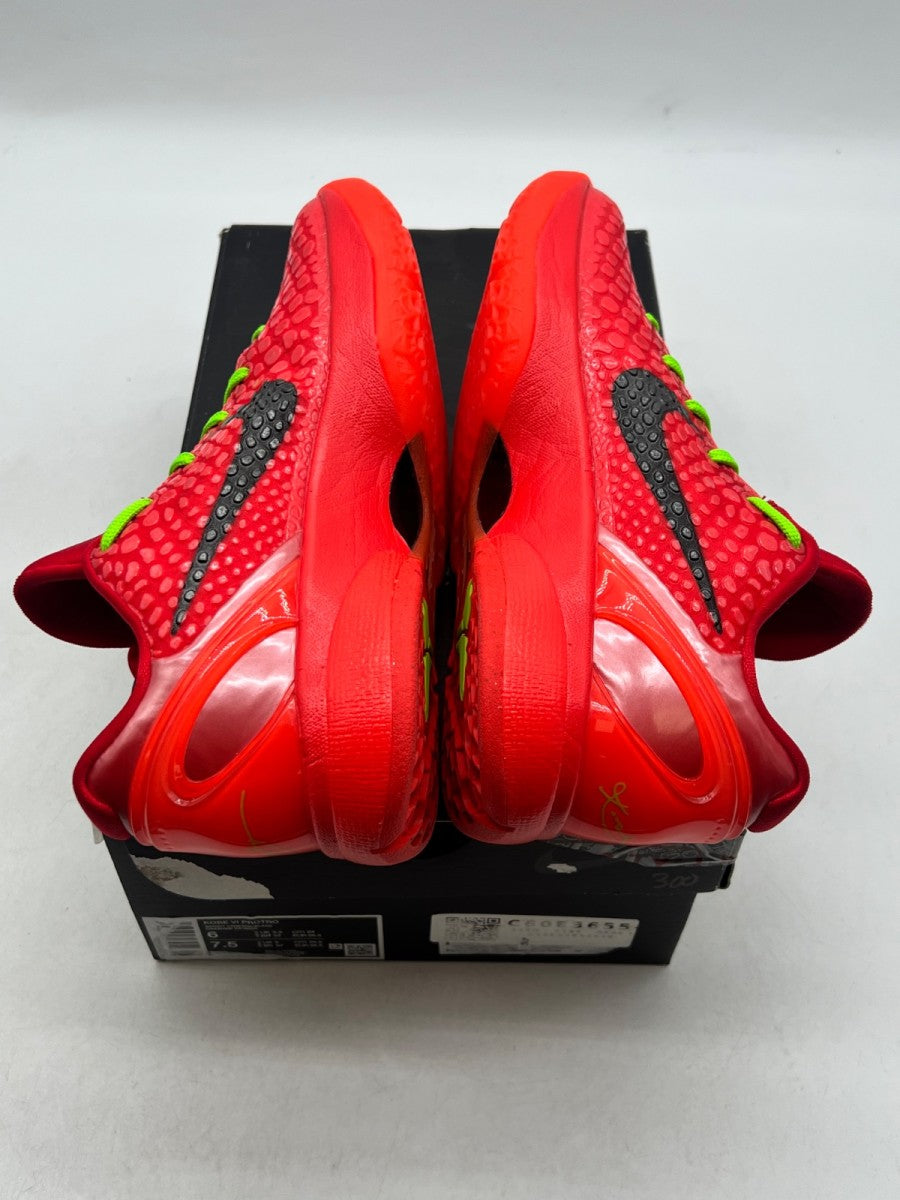 Nike Kobe 6 Protro Reverse Grinch 6 (Lightly Worn Pre-Owned)NikeBright Crimson/Black/Electric Green - Image 9