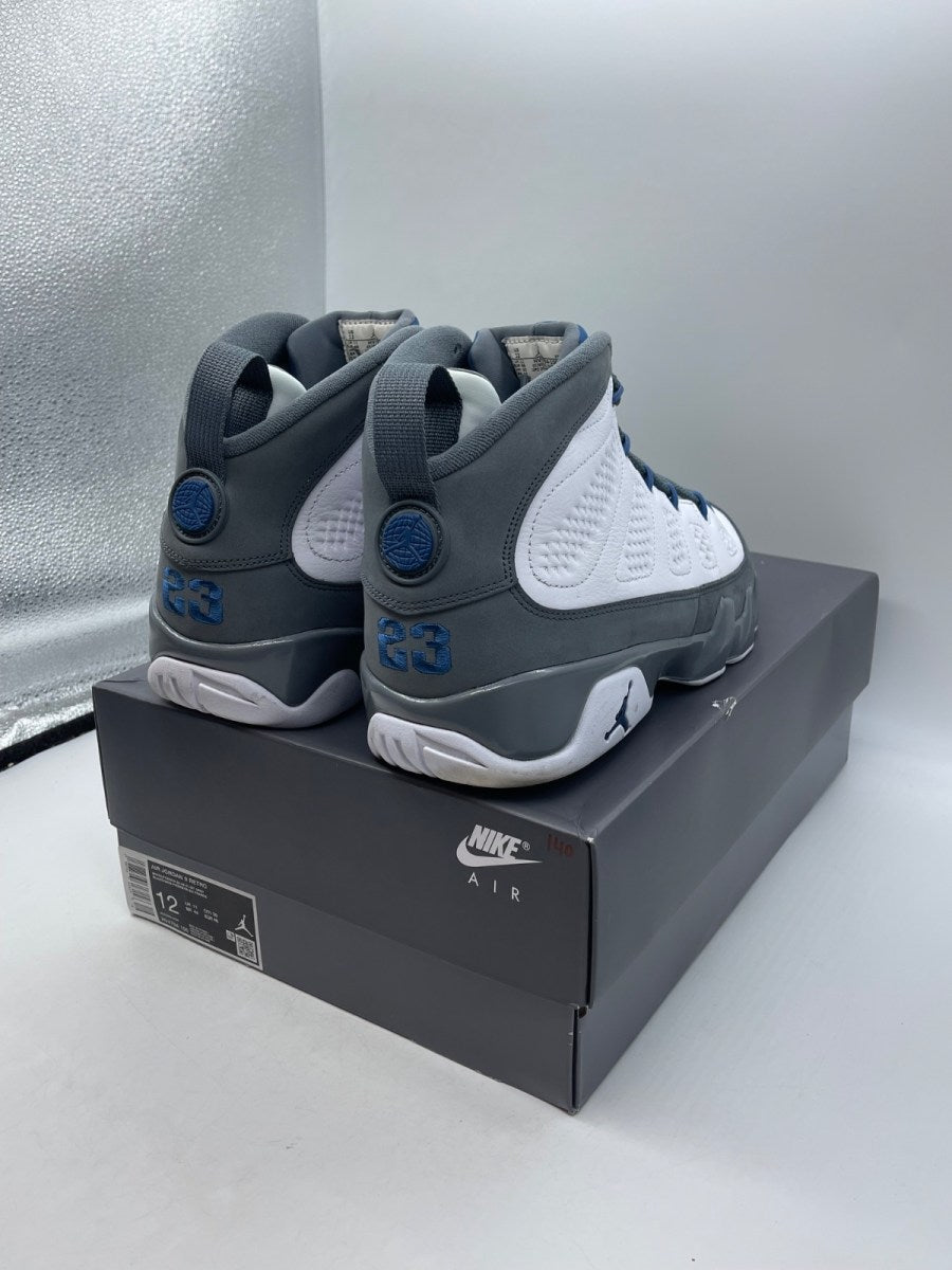 Jordan 9 Retro Flint Grey French Blue (2026) 12 (Moderately Worn Pre-Owned)JordanWhite/French Blue/Flint Grey - Image 5