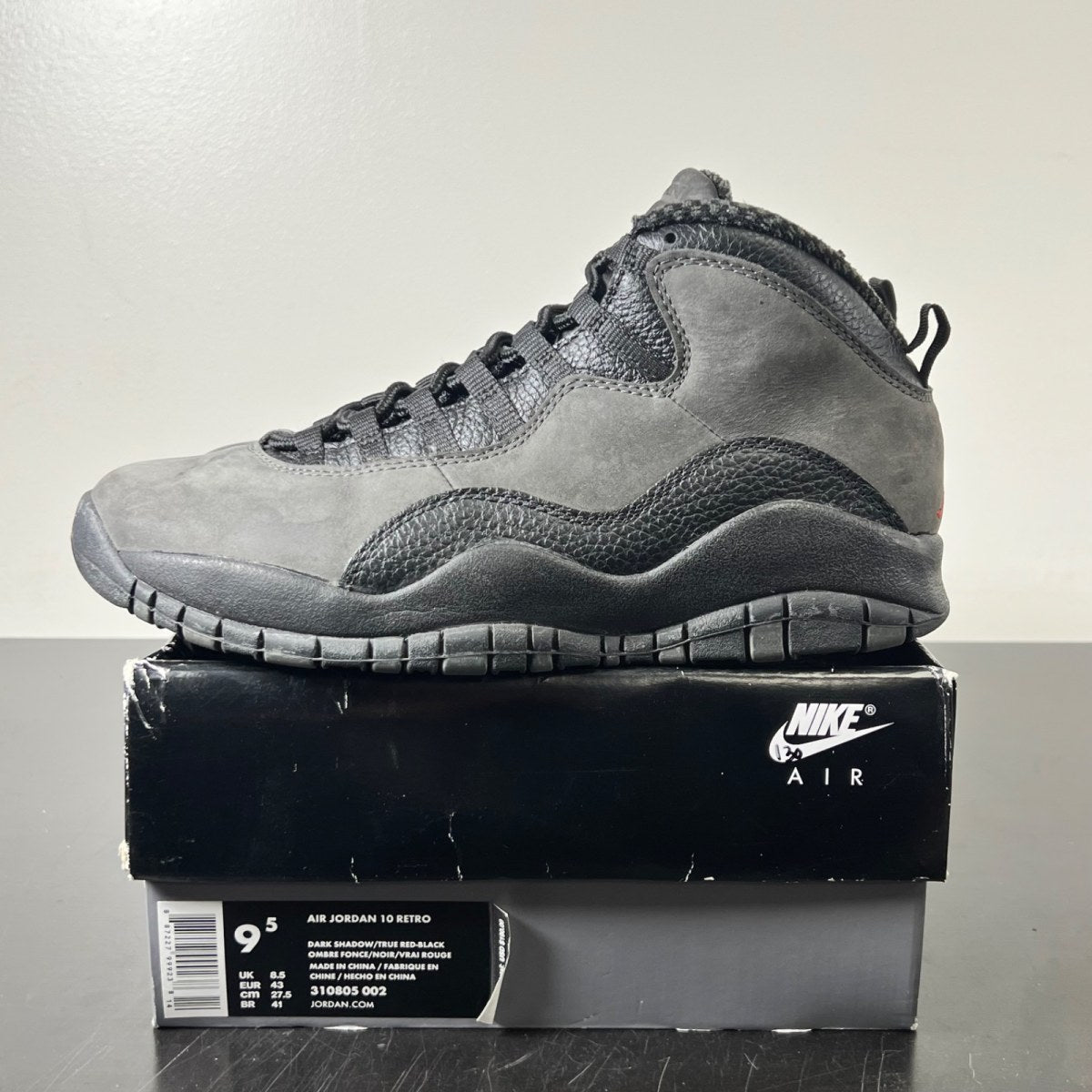 Jordan 10 Retro Shadow (2018) 9.5 (Lightly Worn Pre-Owned)JordanDark Shadow/True Red-Black - Image 3