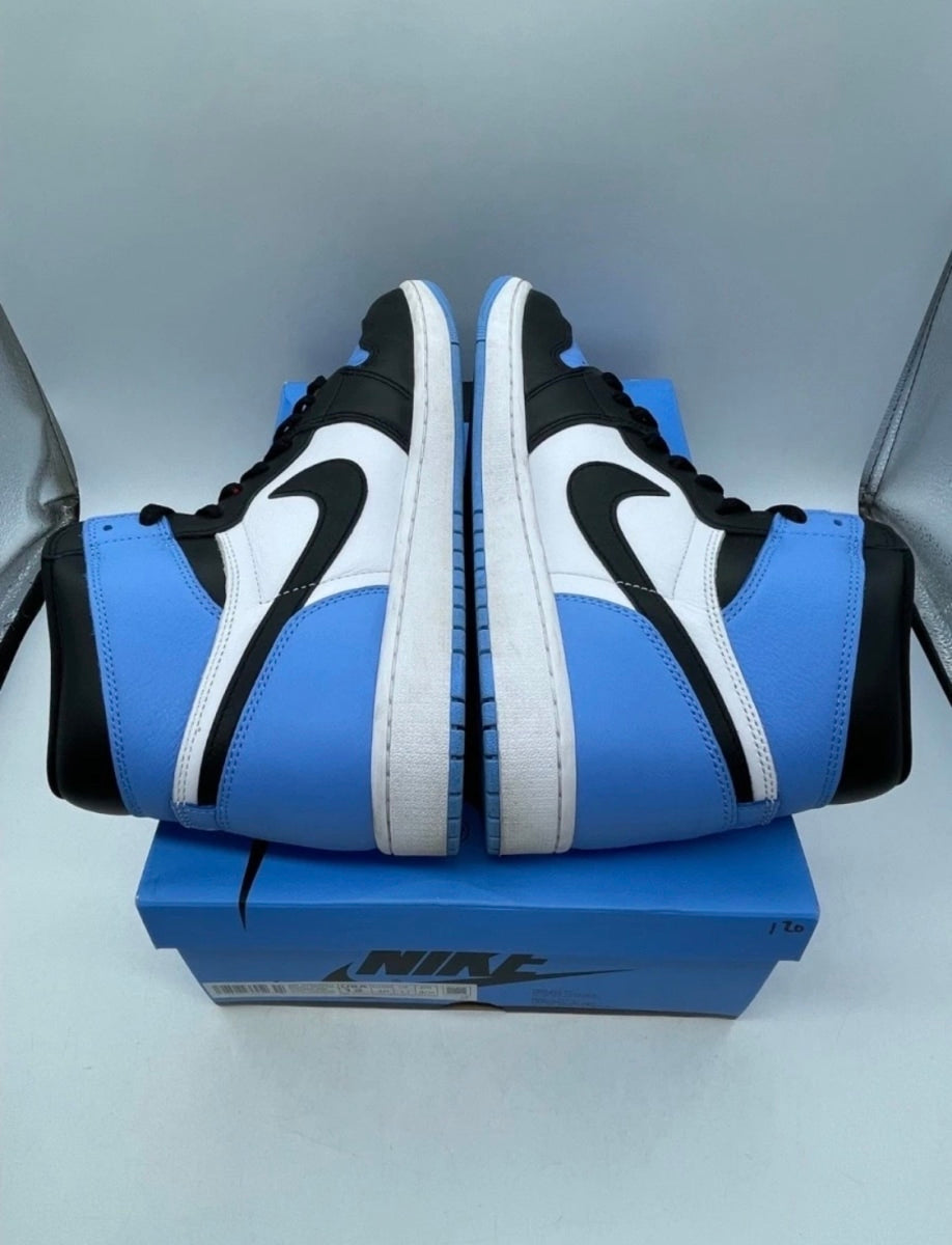 Jordan 1 Retro High OG UNC Toe 12 (Lightly Worn Pre-Owned)JordanUniversity Blue/Black/White - Image 4