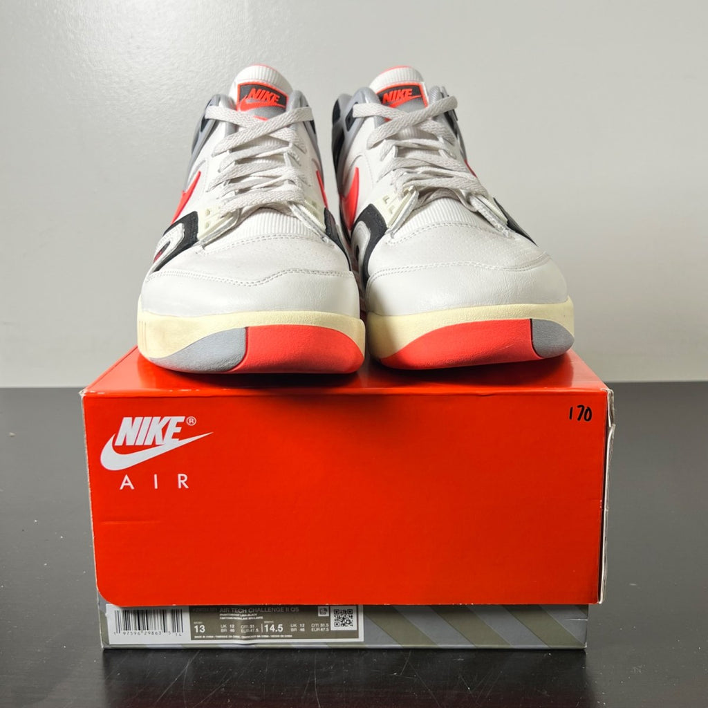 Nike Air Tech Challenge II Hot Lava (2024) 13 (Lightly Worn Pre-Owned)NikePhantom/Hot Lava/Black/Silver/Pale Ivory - Image 2