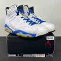 Jordan 6 Retro Sport Blue (2014) 10 (Moderately Worn Pre-Owned)JordanWhite/Sport Blue-Black - Image 1