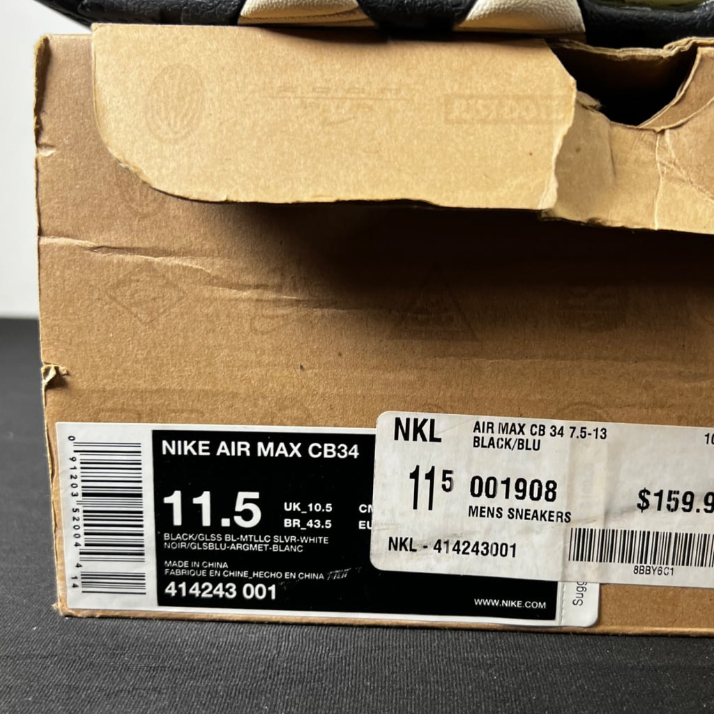 Nike Air Max CB34 Black Glass Blue 11.5 (Heavily Worn Pre-Owned)NikeBlack/Glass Blue-Metallic Silver-White - Image 4