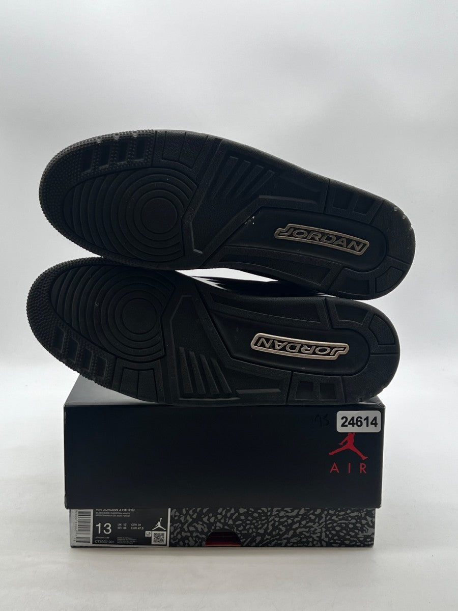 Jordan 3 Retro Black Cat (2025) 13 (Lightly Worn Pre-Owned)JordanBlack/Dark Charcoal/Black - Image 8