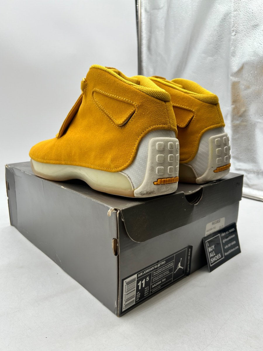 Jordan 18 Retro Yellow Ochre 11.5 (Lightly Worn Pre-Owned) - Image 5