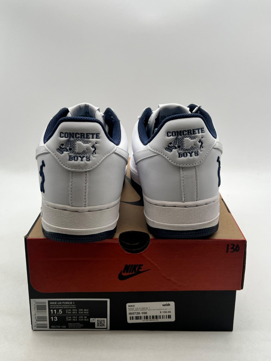 Nike Air Force 1 Low Lil Yachty Concrete Boys It's Us 11.5 (Lightly Worn Pre-Owned)NikeWhite/White/Midnight Navy/Dark Powder Blue - Image 3