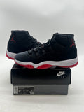 Jordan 11 Retro Bred Velvet (Women's) 8.5W (Lightly Worn Pre-Owned)JordanBlack/Gym Red/White - Image 1