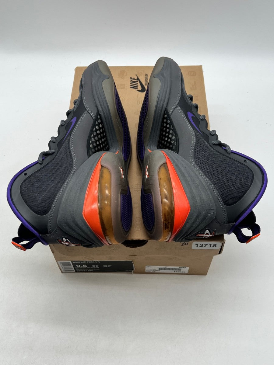 Nike Penny V Phoenix Suns 9.5 (Lightly Worn Pre-Owned)NikeDark Grey/Black-Rave Pink-Court Purple - Image 9