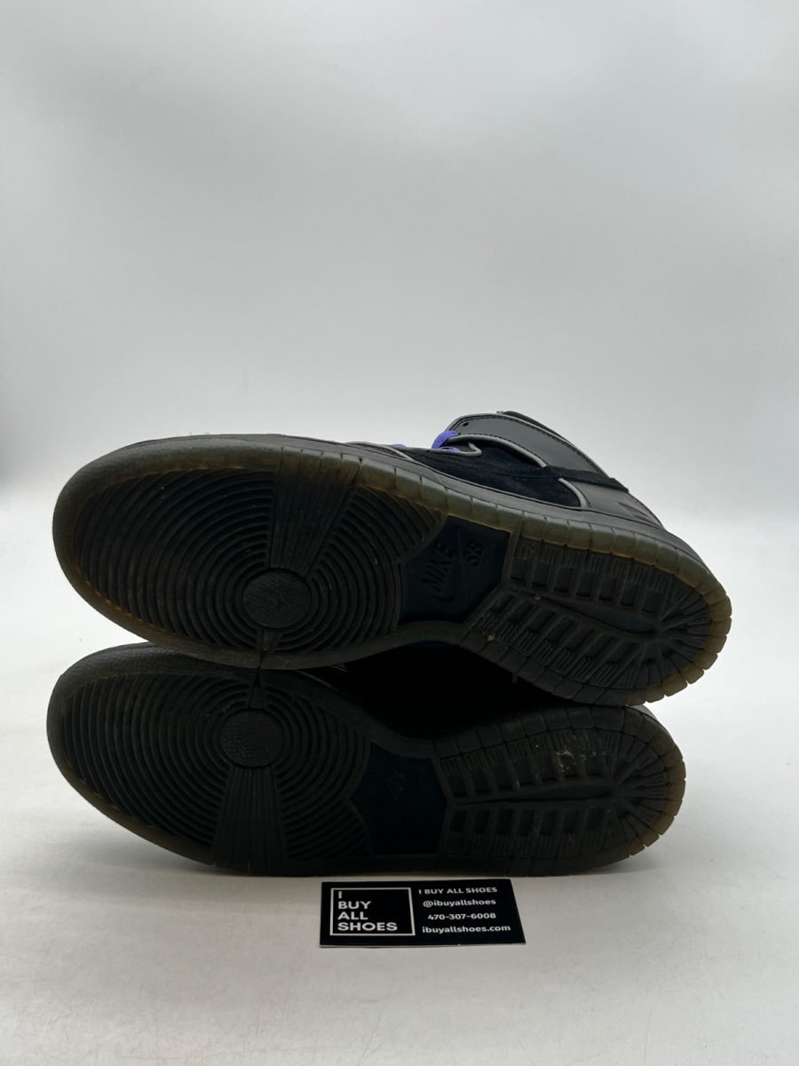 Nike SB Dunk High Black Purple Box 10.5 (Moderately Worn Pre-Owned) - Image 7