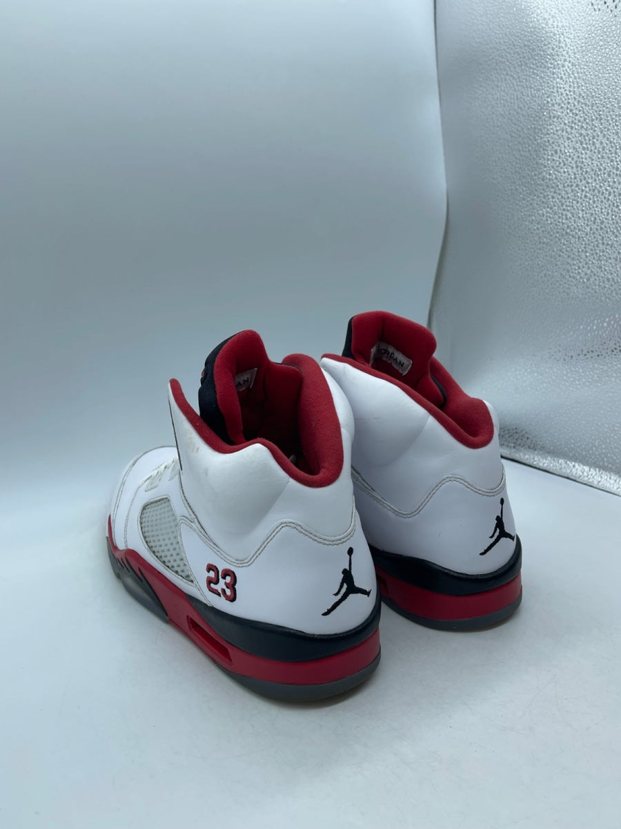 Jordan 5 Retro Fire Red Black Tongue (2013) 13 (Moderately Worn Pre-Owned)JordanWhite/Fire Red-Black - Image 4