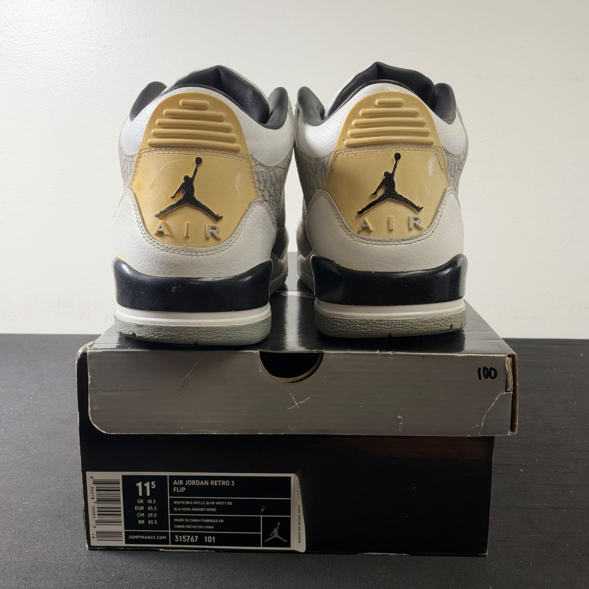 Jordan 3 Retro White Flip (Size 11.5) - Image 5