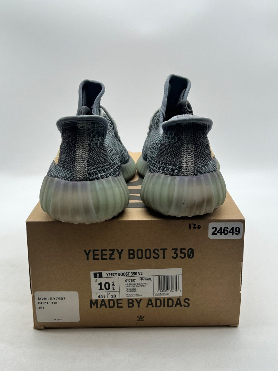 adidas Yeezy Boost 350 V2 Ash Blue 10.5 (Lightly Worn Pre-Owned)adidasAsh Blue/Ash Blue/Ash Blue - Image 3