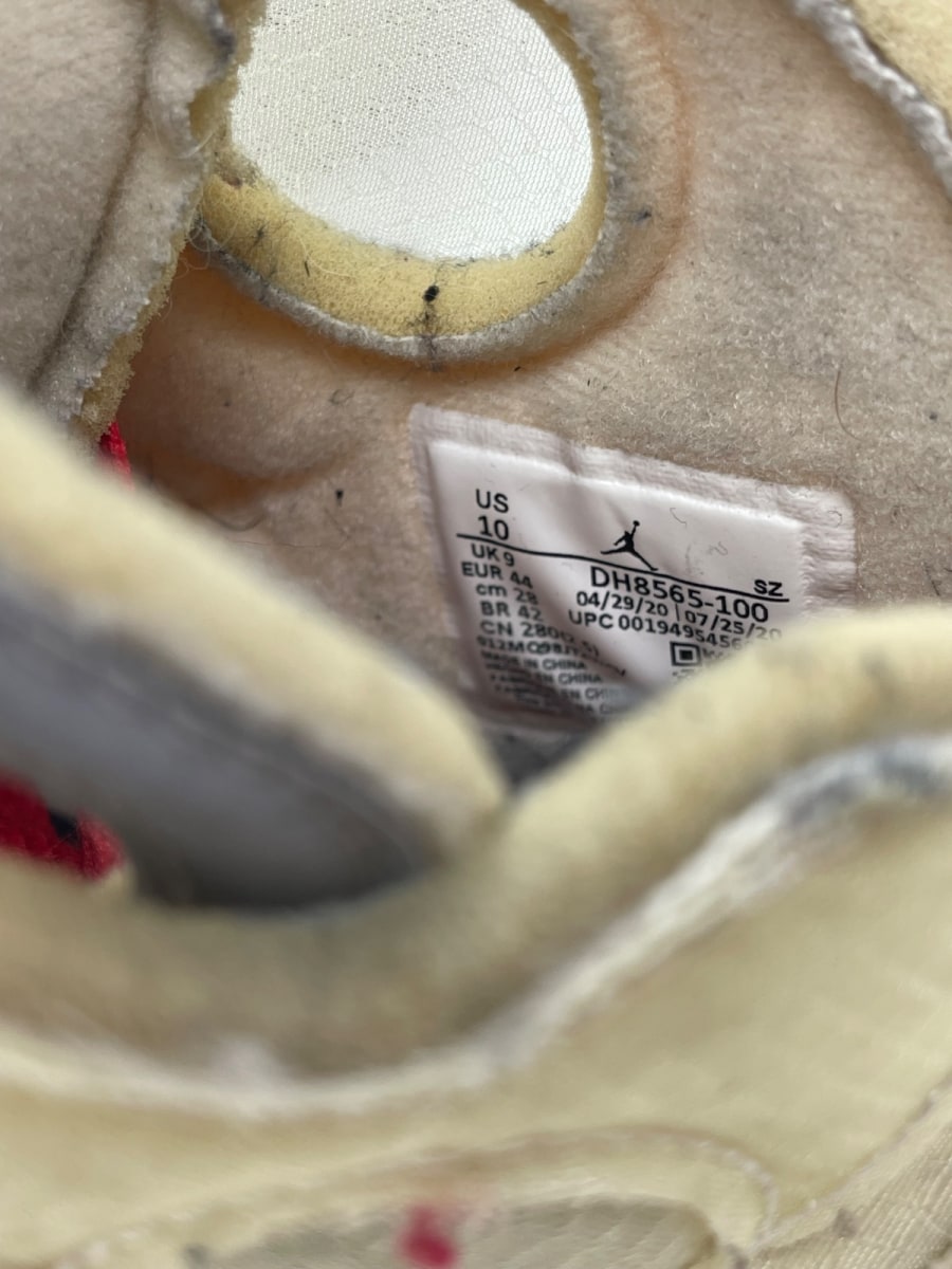 Jordan 5 Retro Off-White Sail 10 (Heavily Worn Pre-Owned) - Image 8