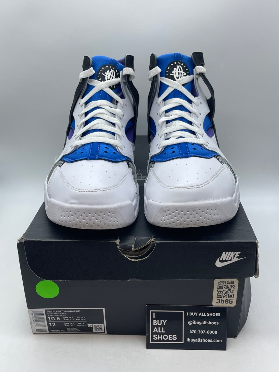 Nike Air Flight Huarache OG White Varsity Purple (2023) 10.5 (Moderately Worn Pre-Owned) - Image 2