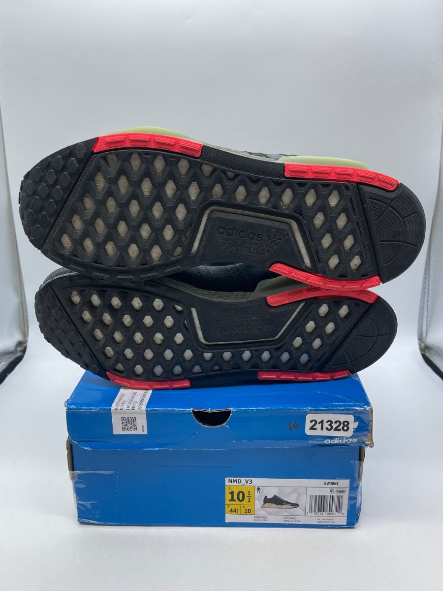 adidas NMD V3 Black Signal Green Solar Red 10.5 (Moderately Worn Pre-Owned)adidasCore Black/Core Black/Signal Green - Image 7