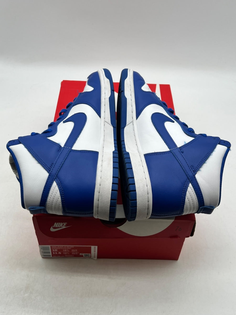 Nike Dunk High Game Royal 10 (Moderately Worn Pre-Owned)NikeWhite/Game Royal-Total Orange - Image 9