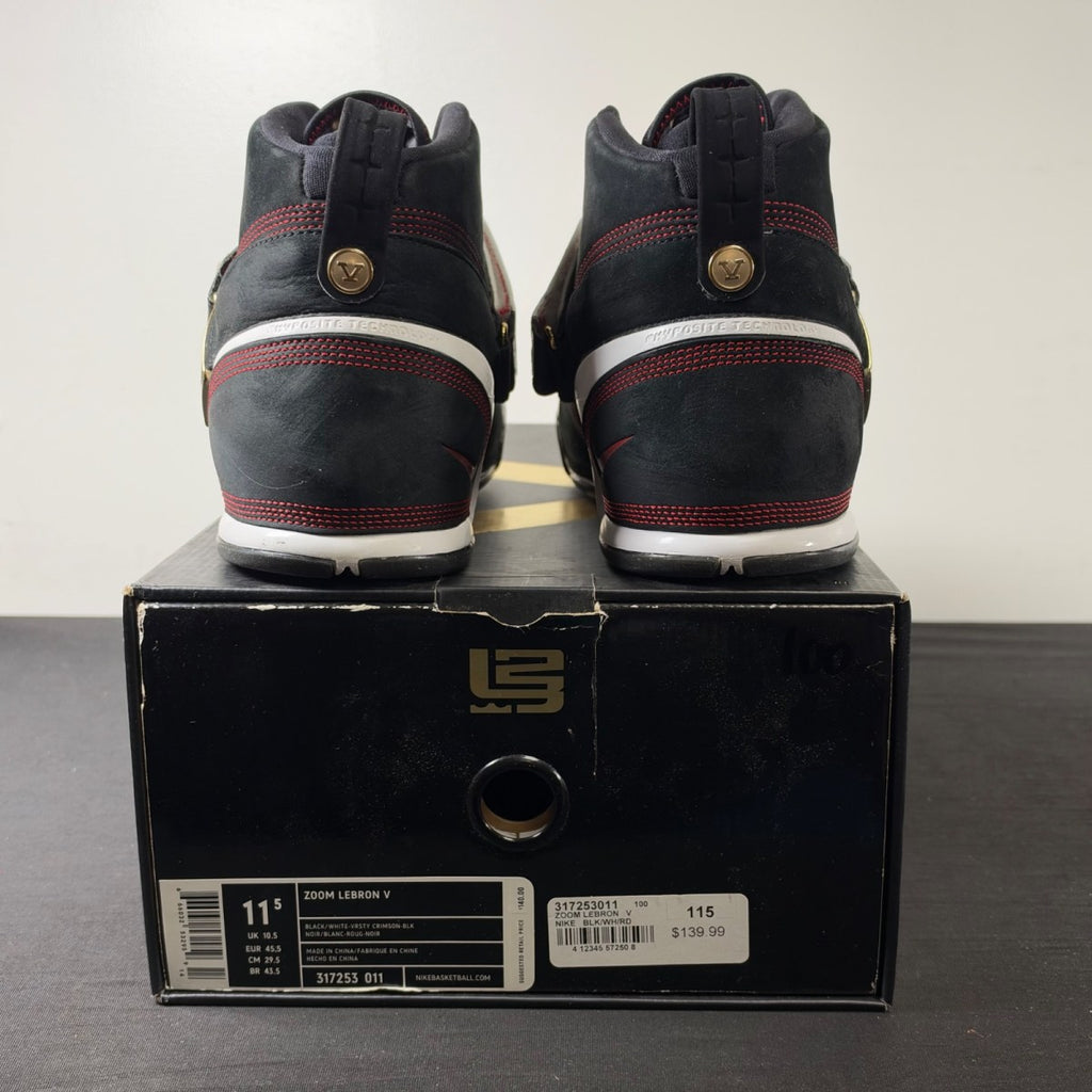 Nike LeBron 5 Black Crimson Black (Size 11.5) - Image 5