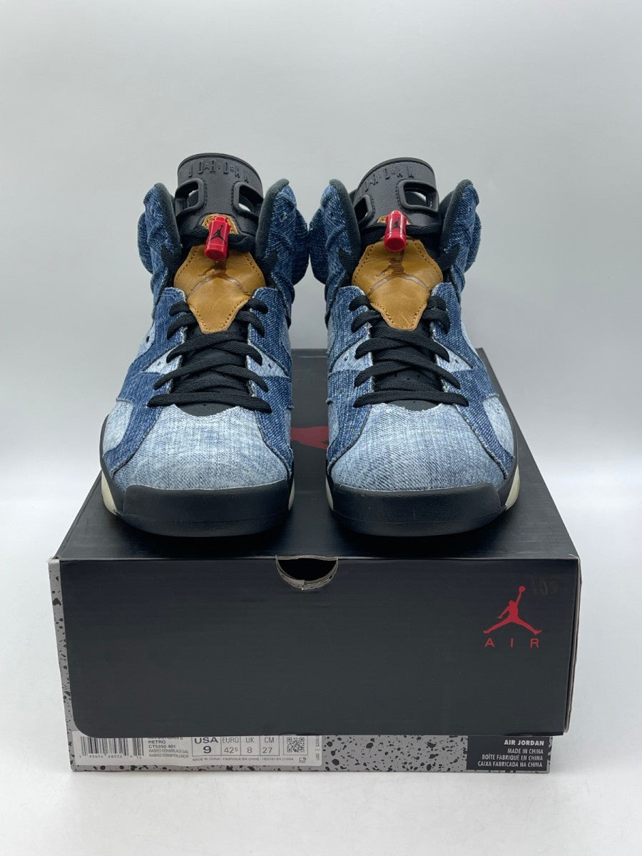Jordan 6 Retro Washed Denim 9 (Moderately Worn Pre-Owned) - Image 2