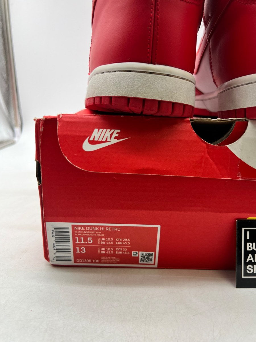 Nike Dunk High Championship White Red 11.5 (Heavily Worn Pre-Owned) - Image 6