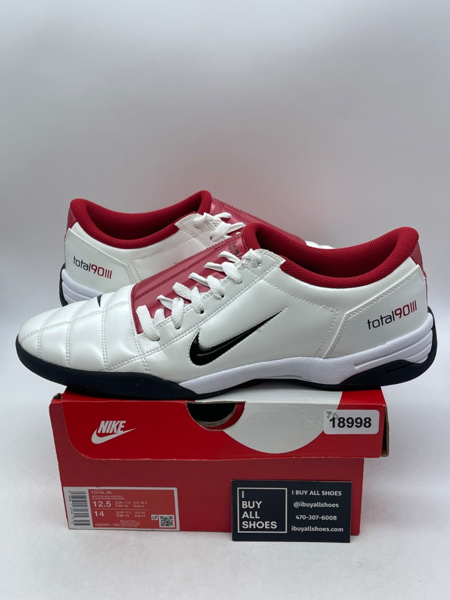 Nike Total 90 3 White Gym Red 12.5 (Moderately Worn Pre-Owned) - Image 1