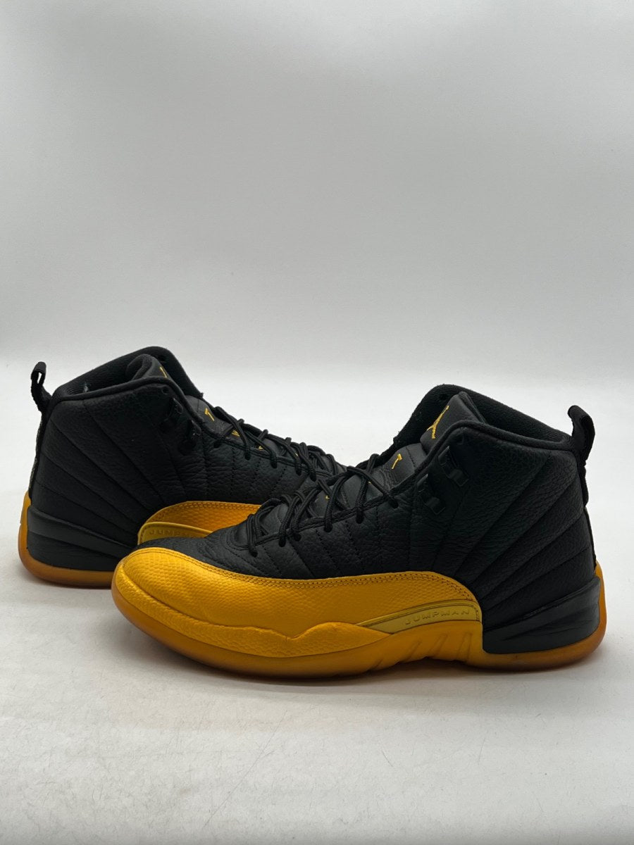 Jordan 12 Retro Black University Gold 8.5 (Moderately Worn Pre-Owned) - Image 1