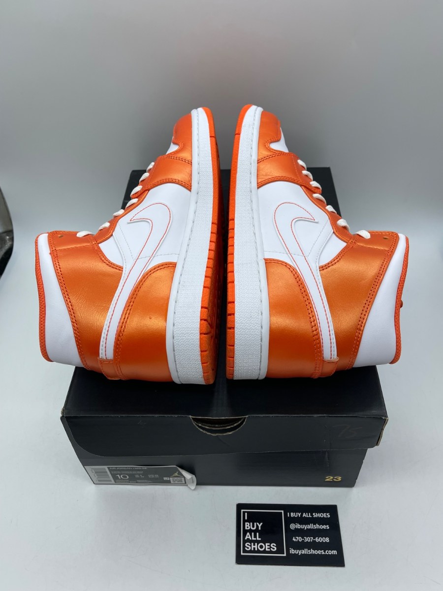 Jordan 1 Mid Metallic Orange 10 (Moderately Worn Pre-Owned) - Image 6