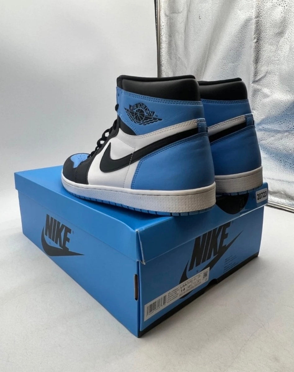 Jordan 1 Retro High OG UNC Toe 14 (Moderately Worn Pre-Owned)JordanUniversity Blue/Black/White - Image 6