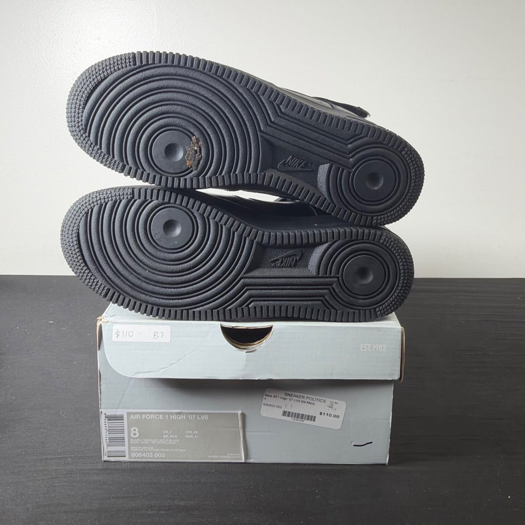 Nike Air Force 1 High Black Iridescent (Size 8) - aux