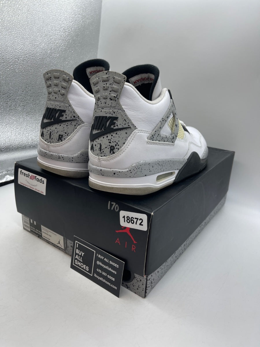 Jordan 4 Retro White Cement (2016) 11.5 (Heavily Worn Pre-Owned) - Image 5